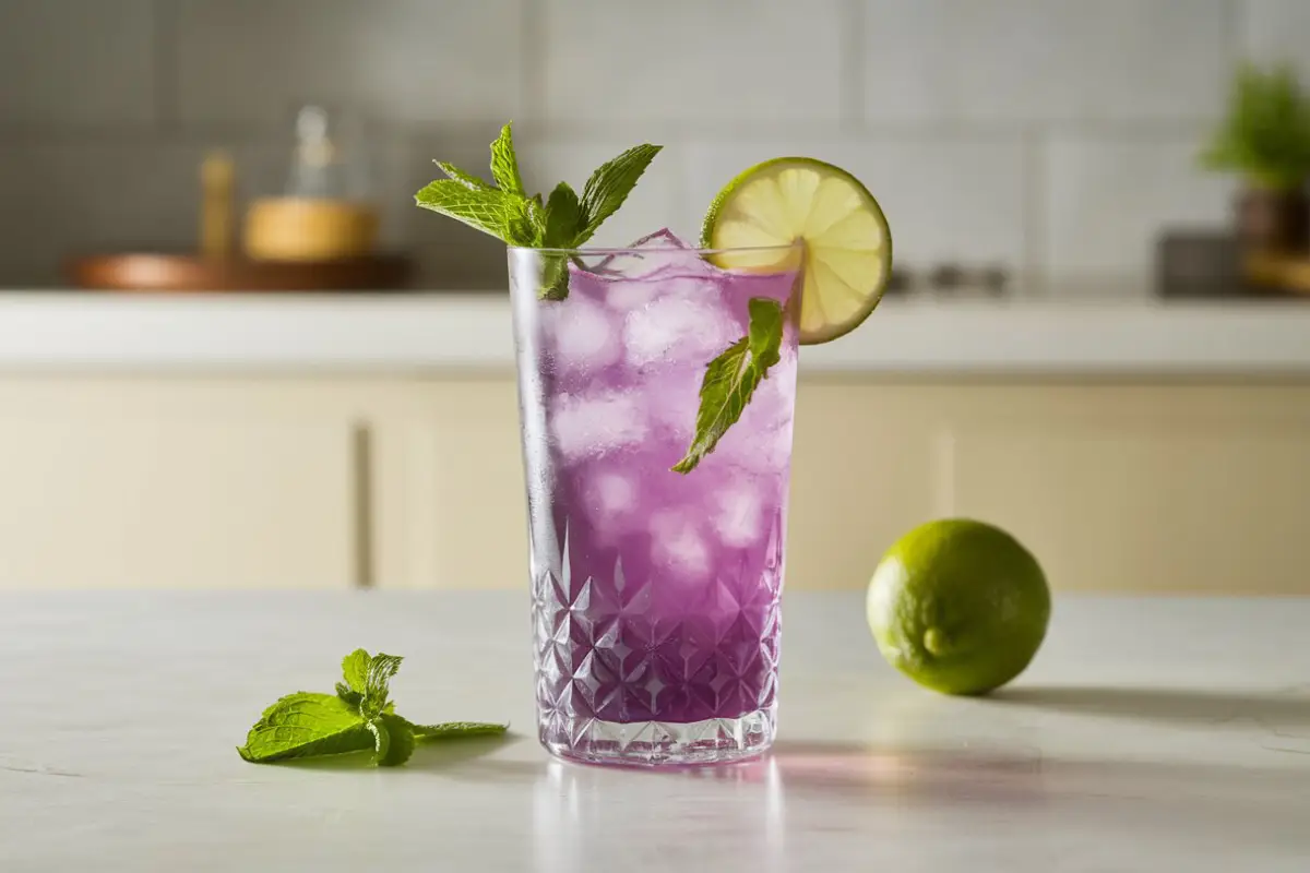 How many calories are in a purple rain cocktail?