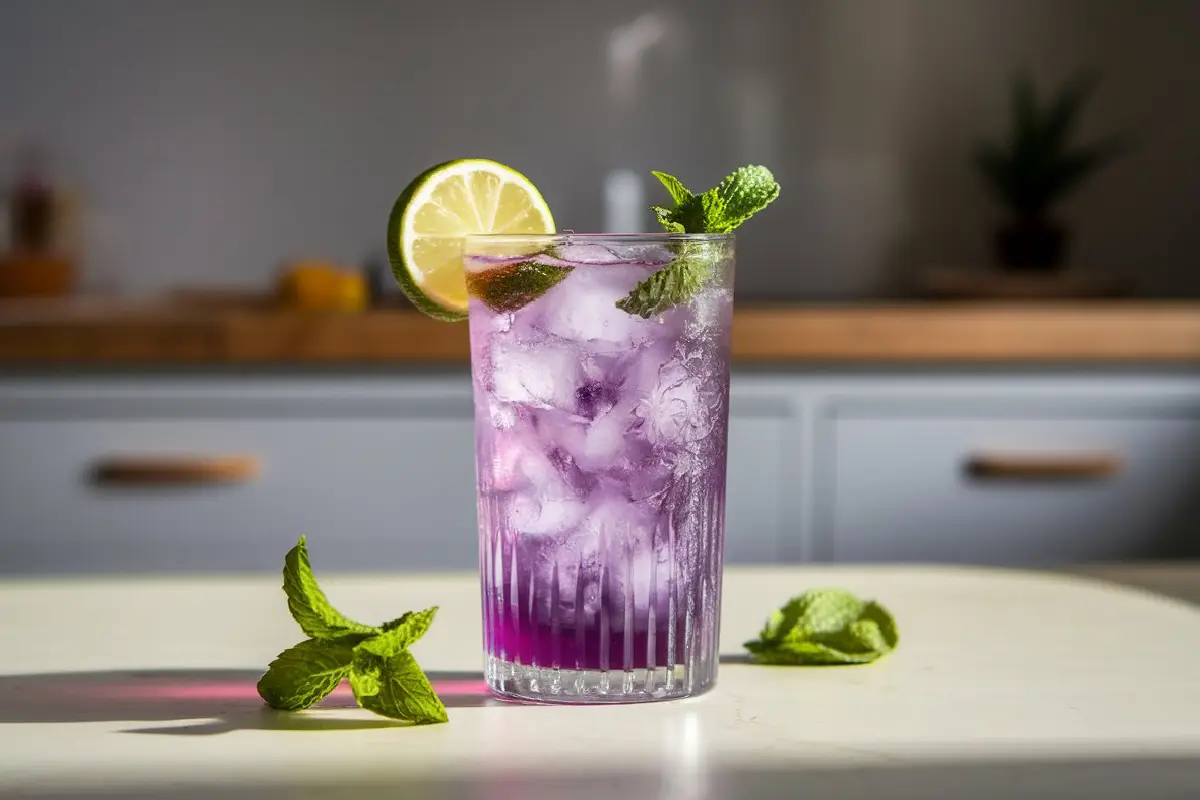 How many calories are in a purple rain cocktail?