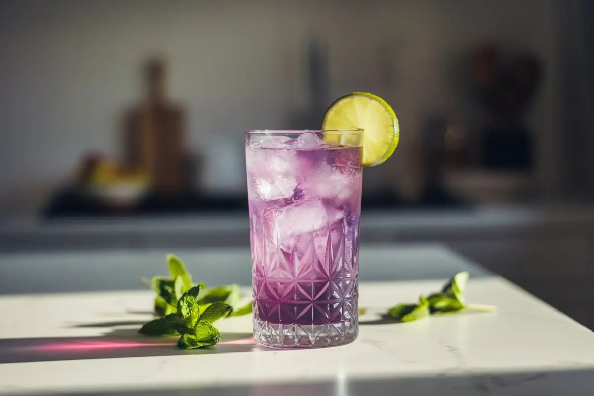 How many calories are in a purple rain cocktail?