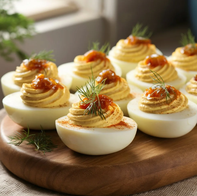 Tangy-Deviled-Eggs-with-Relish-Recipe