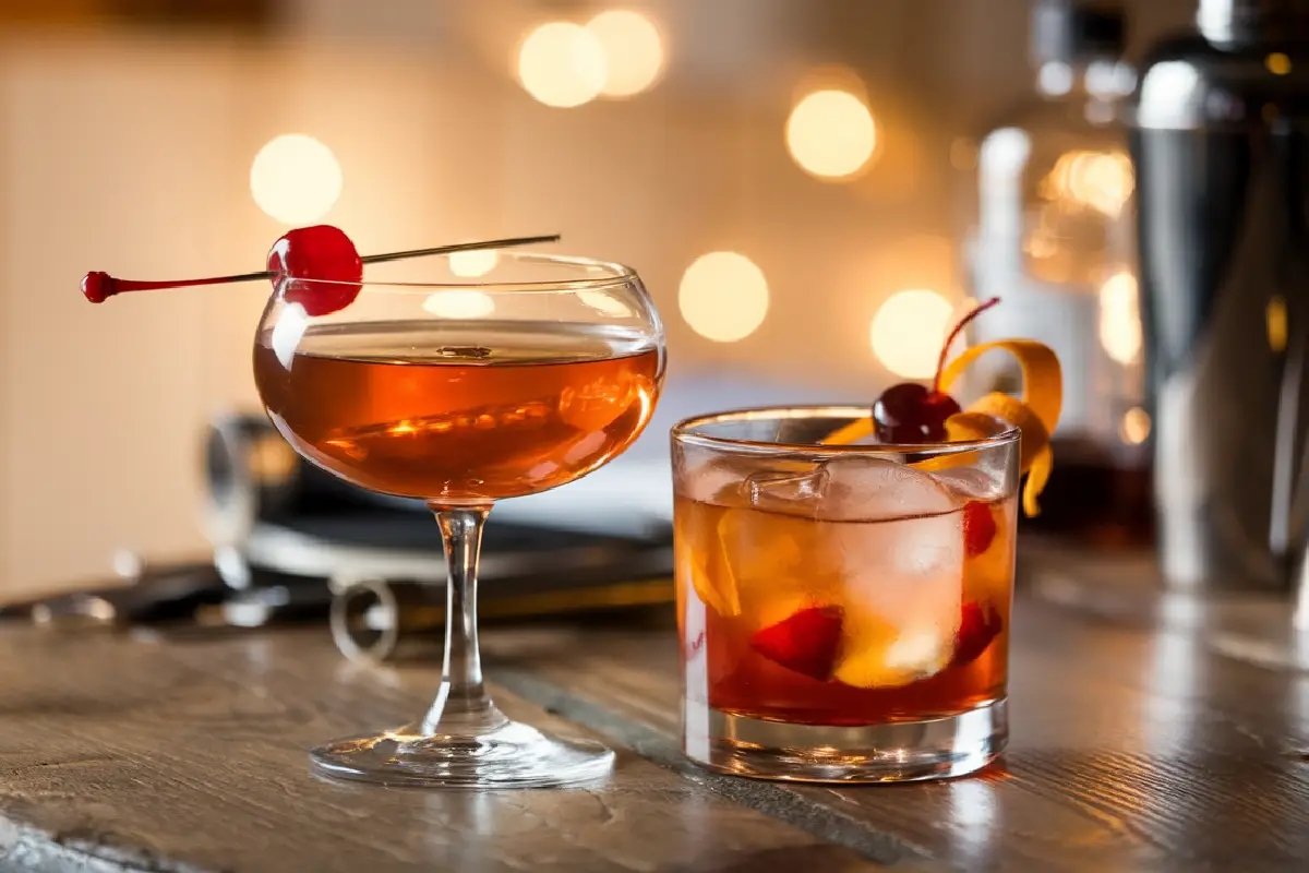 What's the difference between a brandy Manhattan and an Old Fashioned?