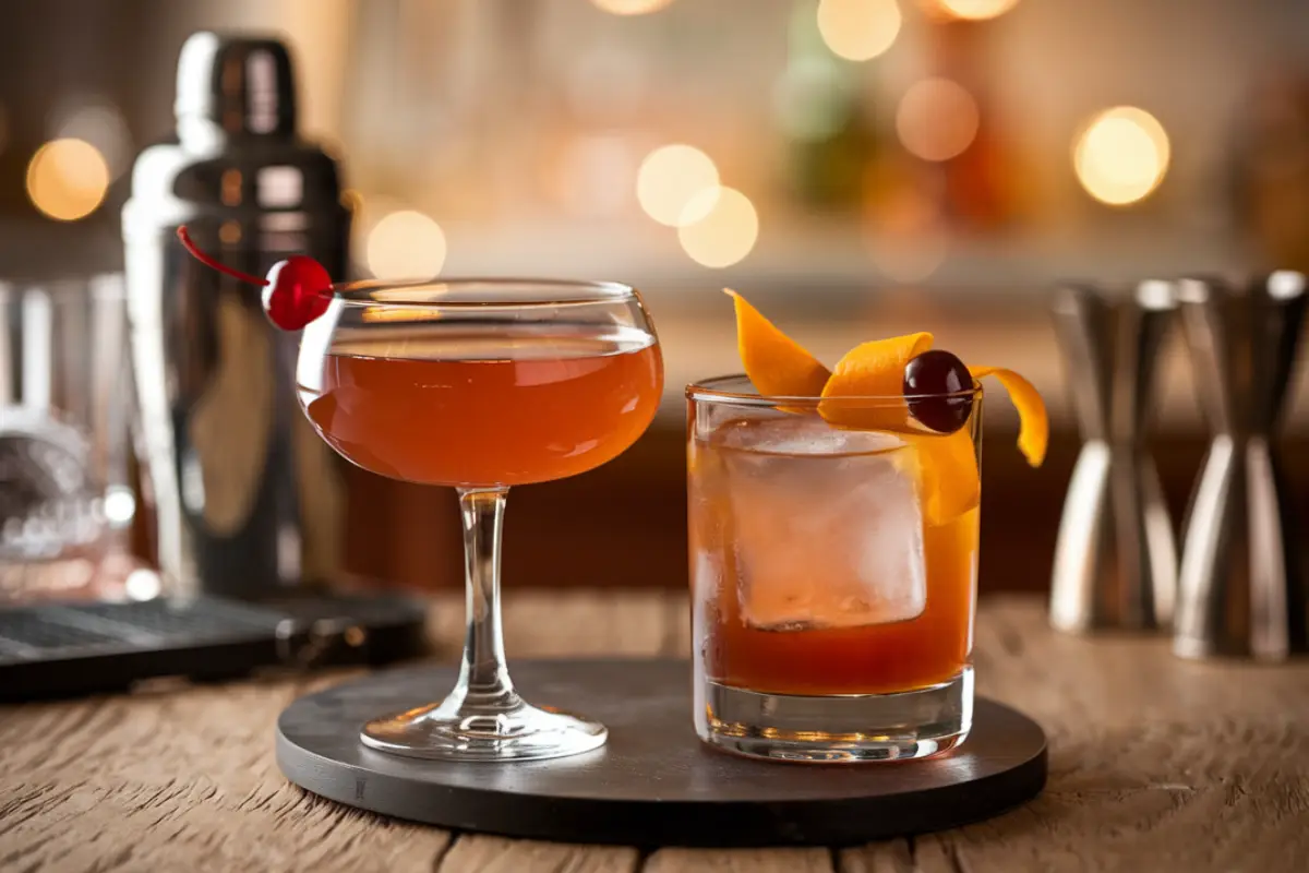 What's the difference between a brandy Manhattan and an Old Fashioned?