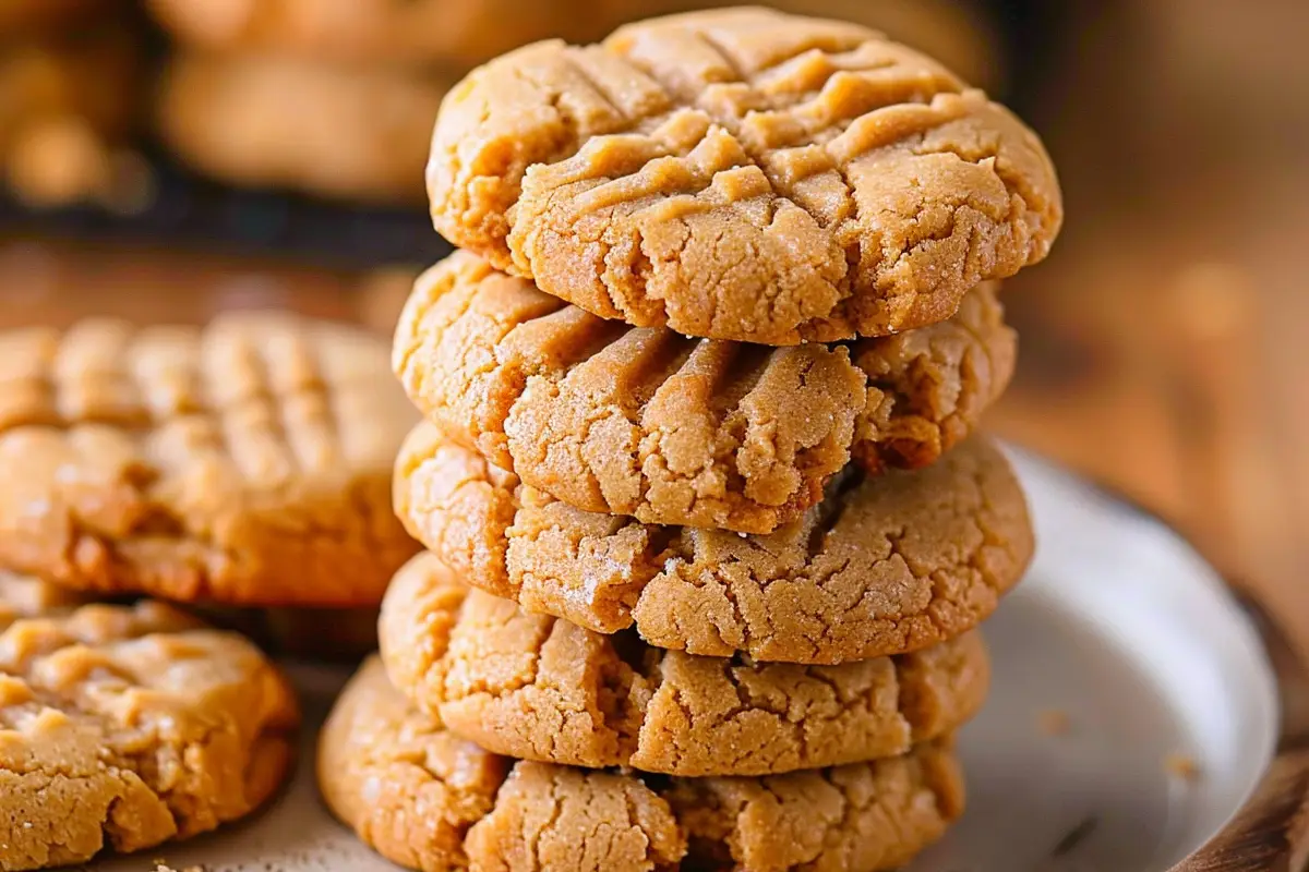 4 Ingredients Peanut Butter Cookies