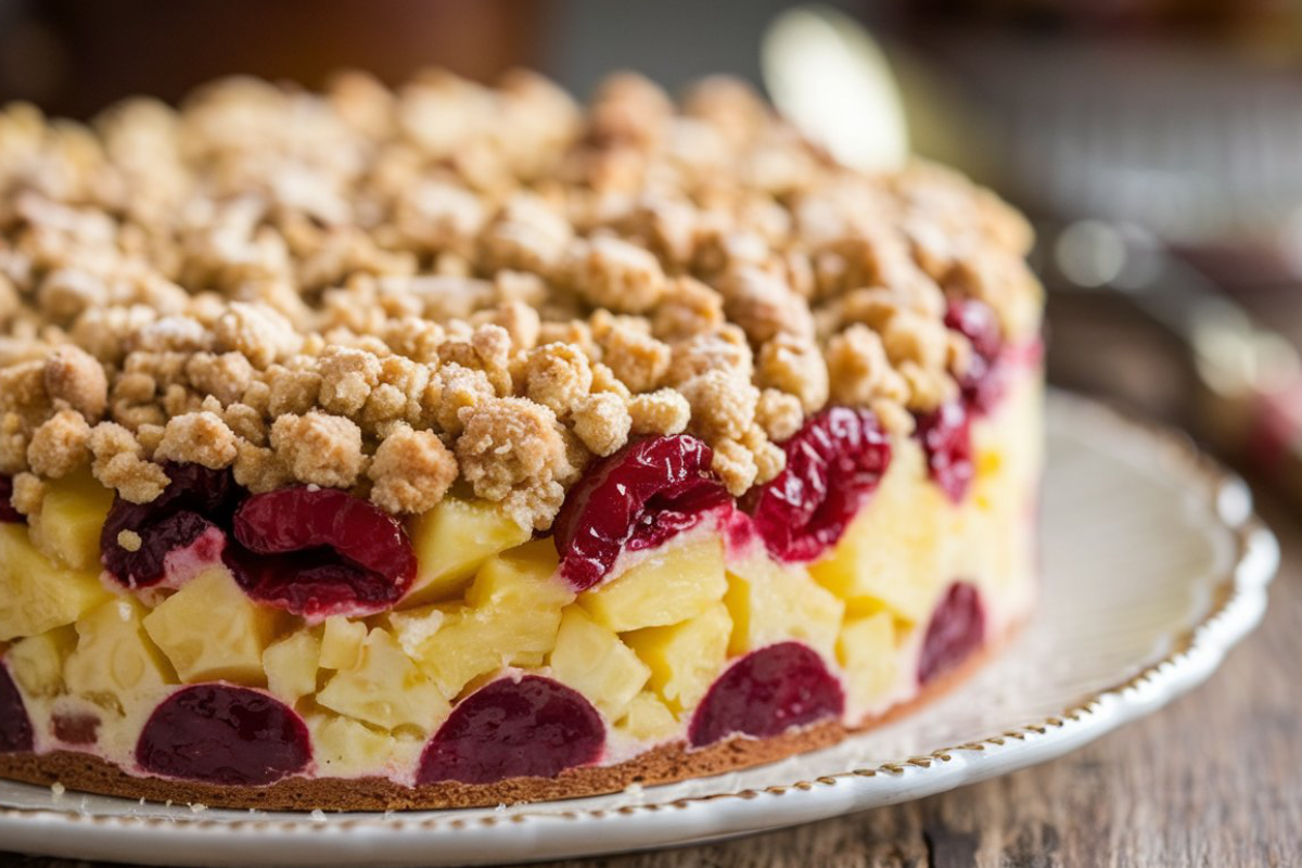 Pineapple Dump Cake With Cherries