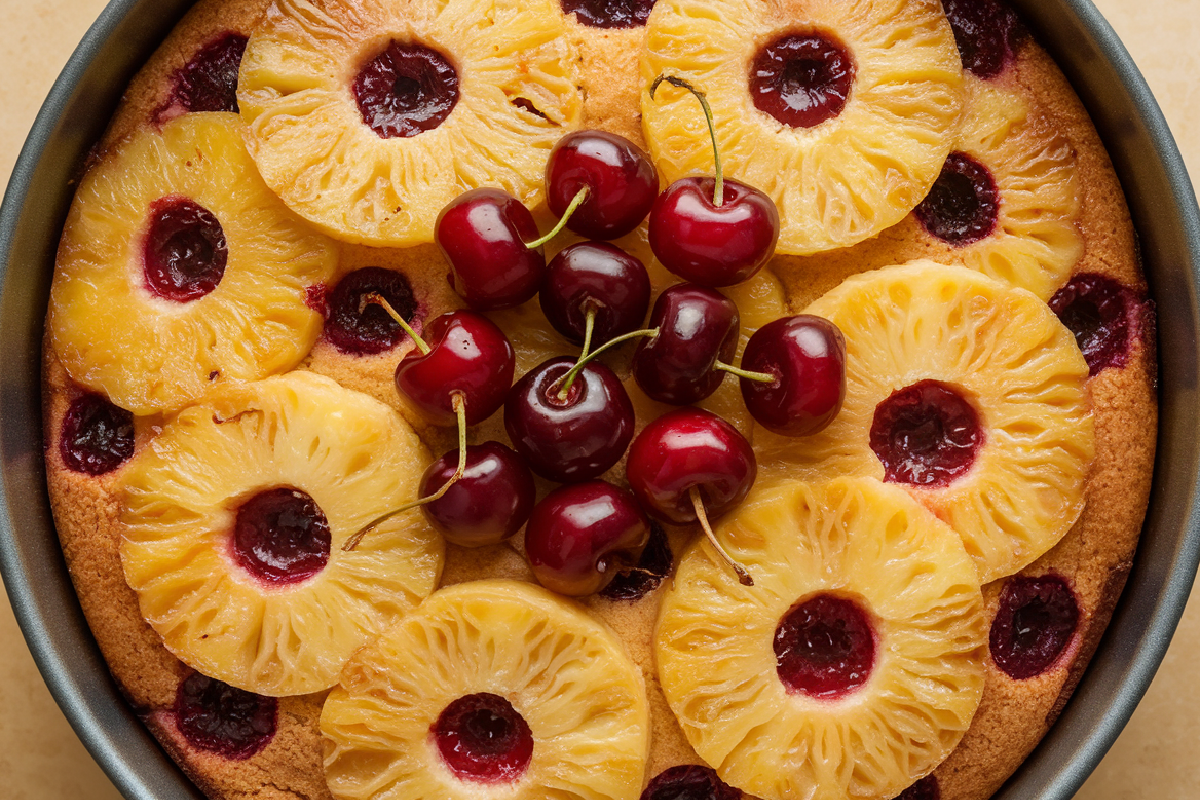 Pineapple Dump Cake With Cherries