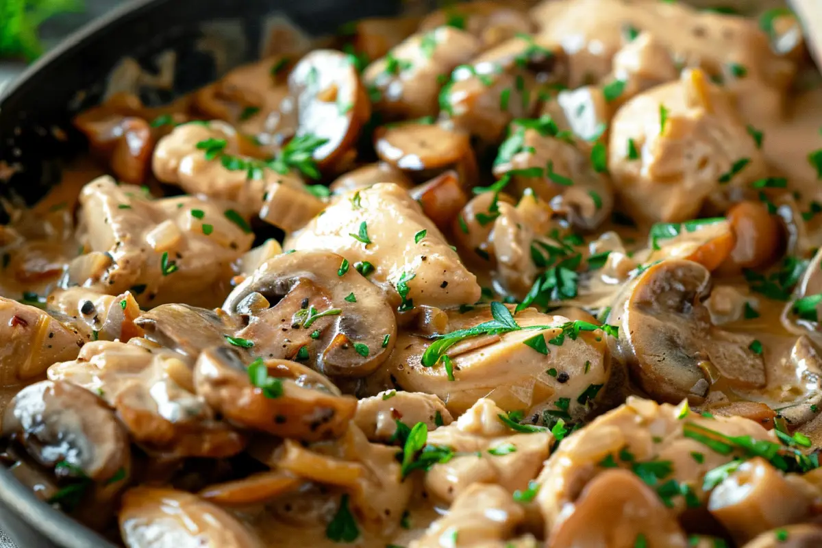 Slow Cooker Chicken Stroganoff