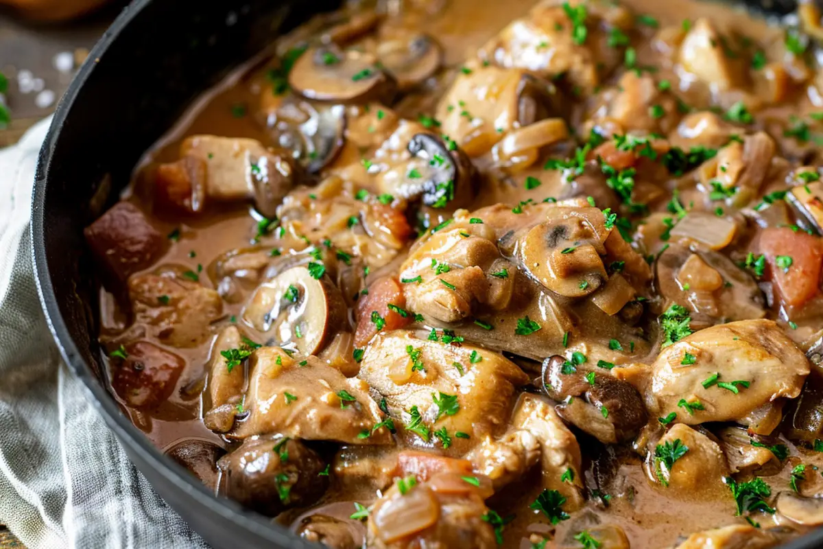 Slow Cooker Chicken Stroganoff