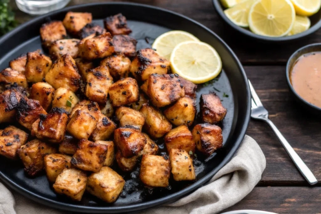 Air Fryer Bang Bang Salmon Bites