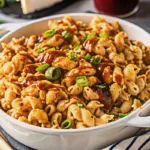 BBQ chicken mac n cheese fresh from oven