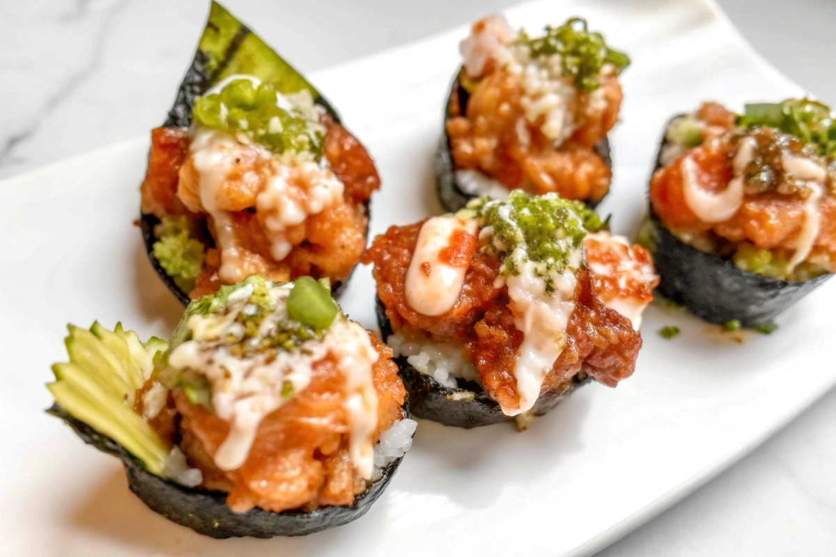 Baked Salmon Sushi Cups