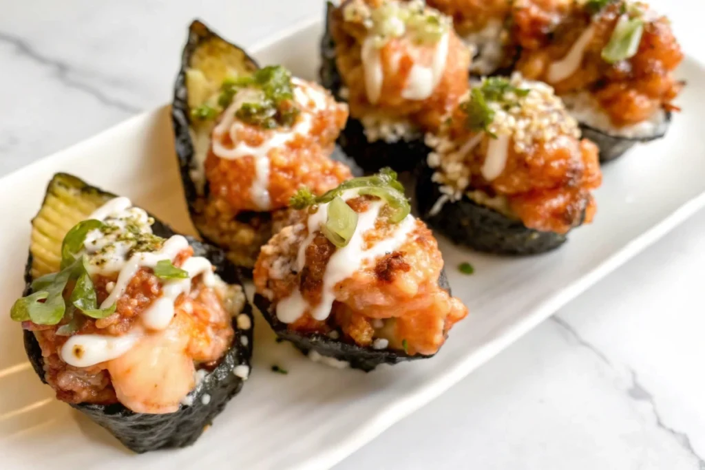 Baked Salmon Sushi Cups