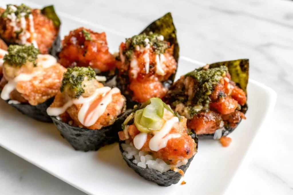Baked Salmon Sushi Cups