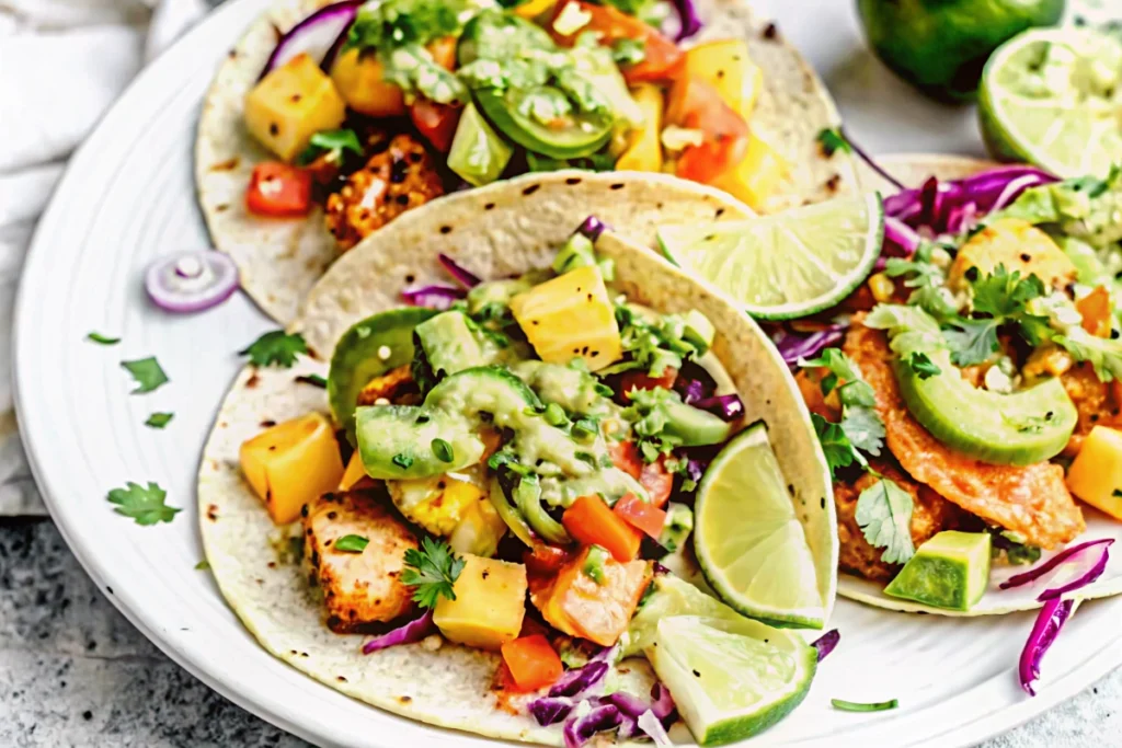 Chipotle Lime Salmon Tacos