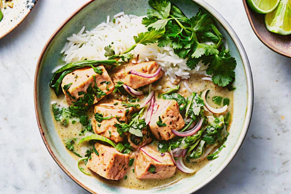 Coconut-Miso Salmon Curry