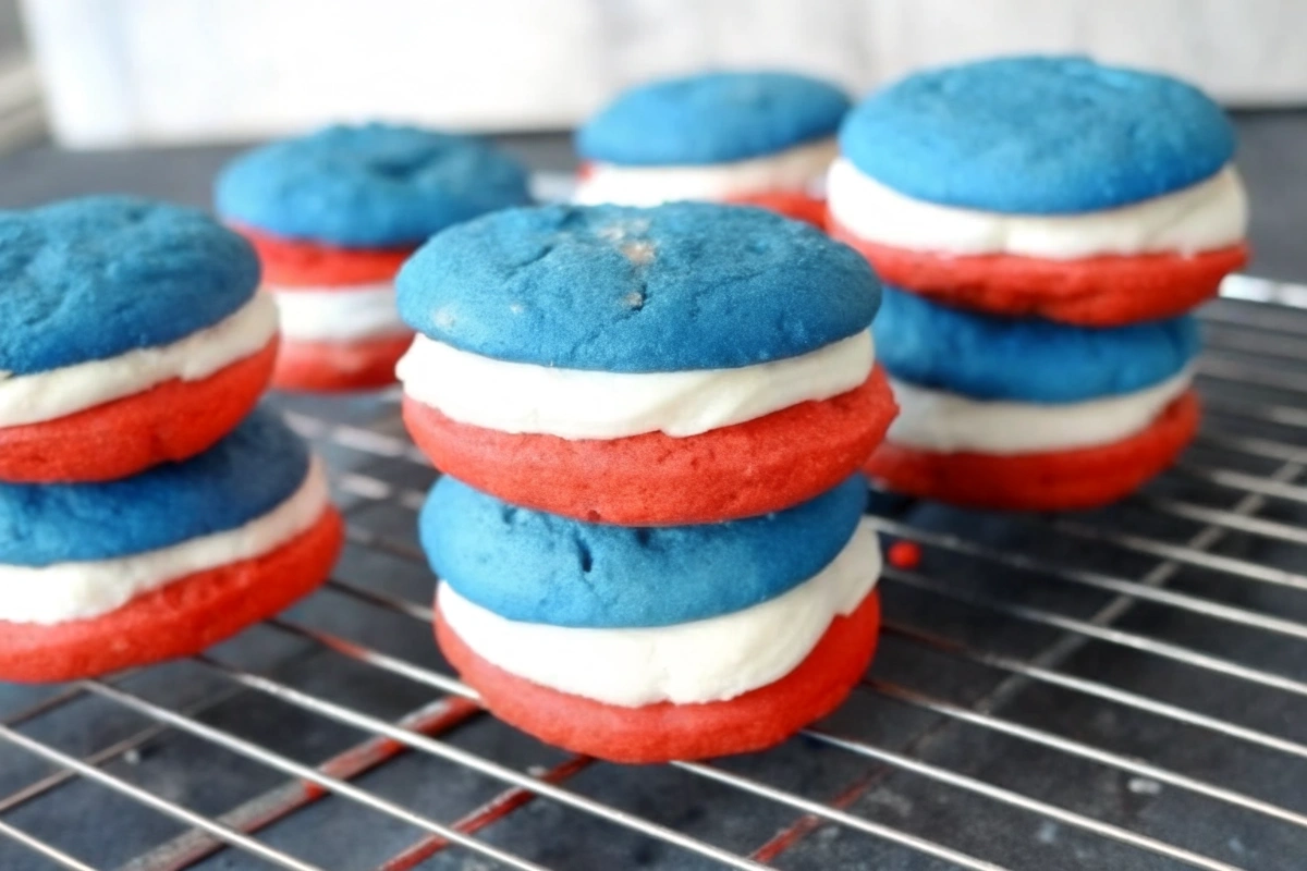 4Th of July Cake Mix Whoopie Pies