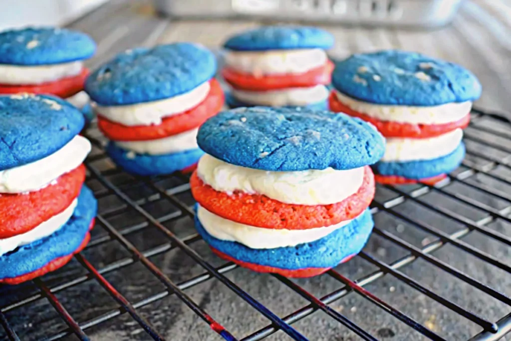 4Th of July Cake Mix Whoopie Pies