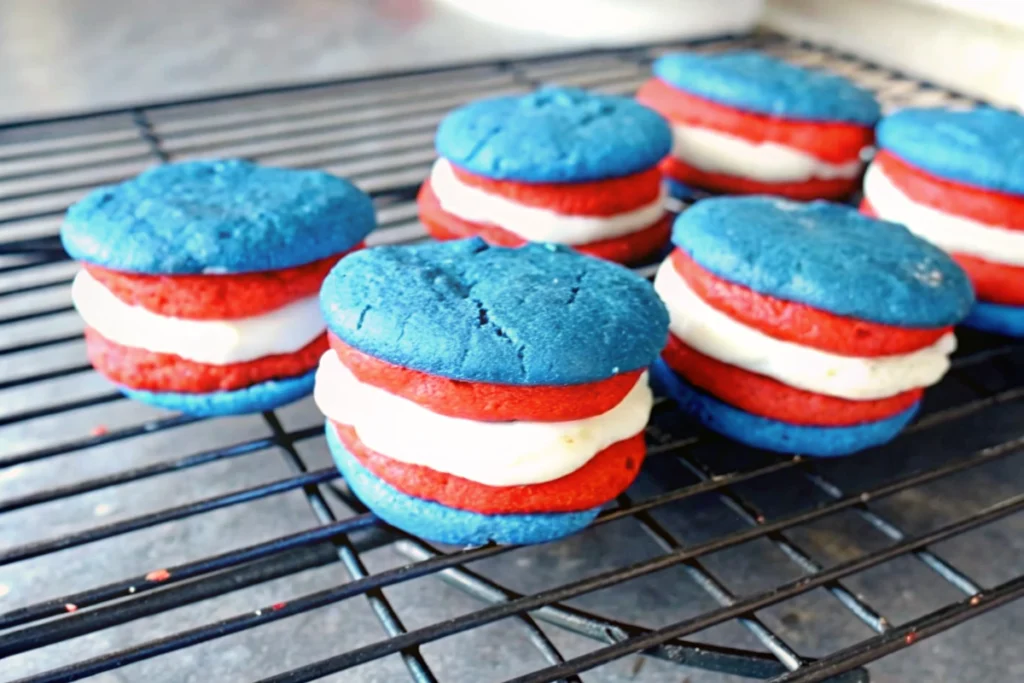 4Th of July Cake Mix Whoopie Pies