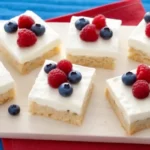4th of July Crispy-Treat Cheesecake Bars