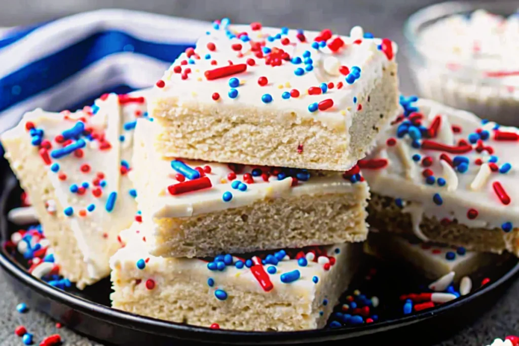 4th of July Frosted Sugar Cookie Bars