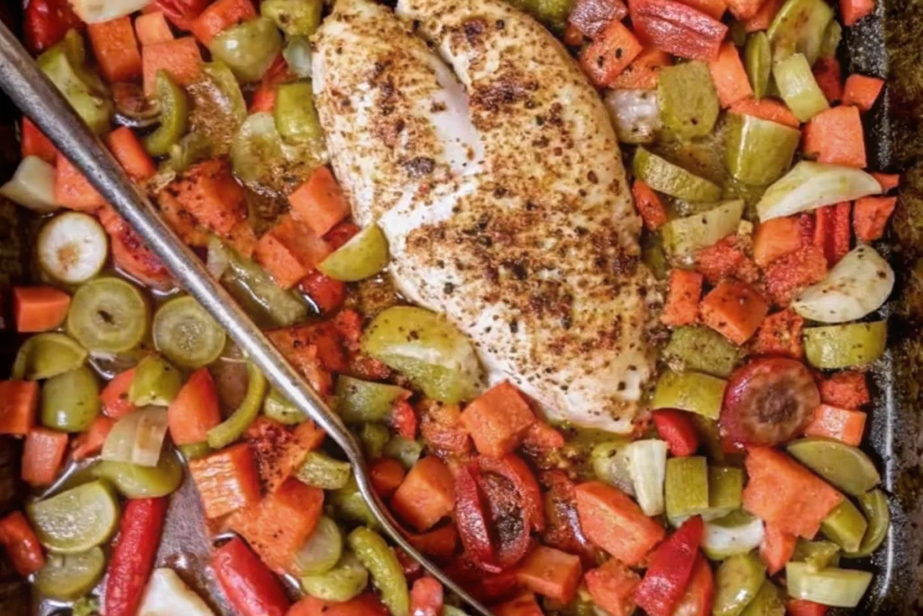 Baked Chicken Breasts and Vegetables