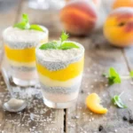 Chia Pudding Recipe with Peaches and Coconut