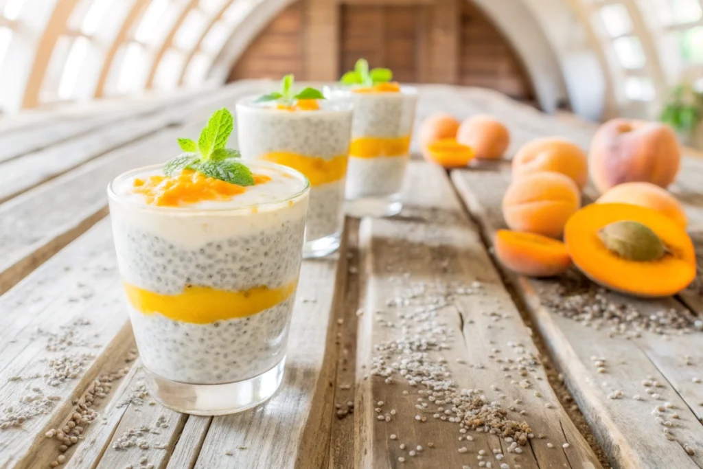 Chia Pudding Recipe with Peaches and Coconut