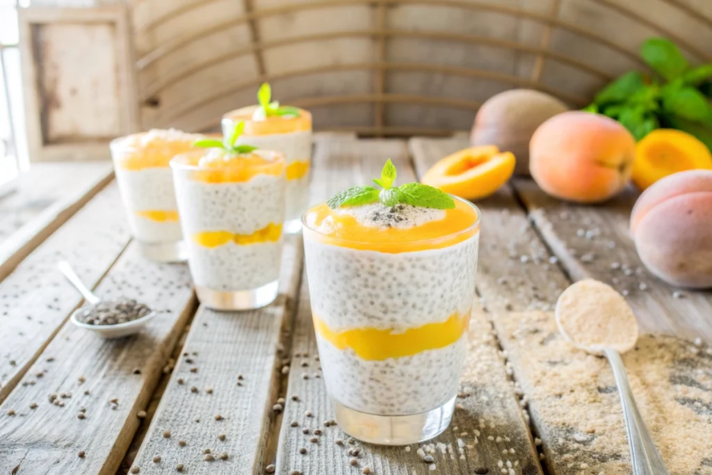 Chia Pudding Recipe with Peaches and Coconut