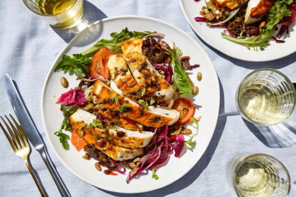 Grilled Chicken Breasts with Tadka-Ish Sauce