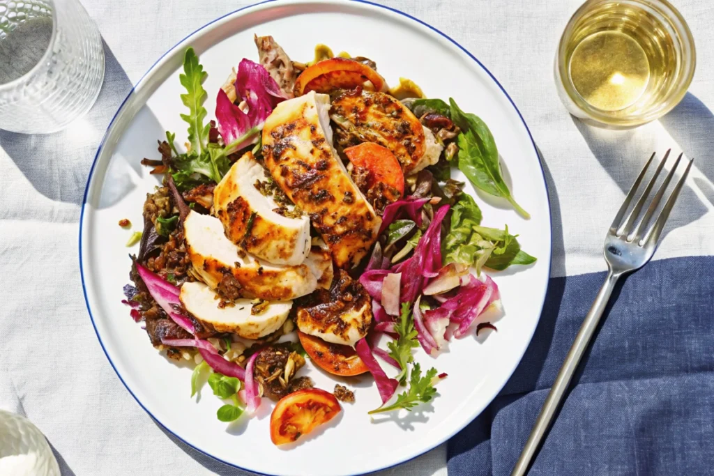 Grilled Chicken Breasts with Tadka-Ish Sauce