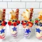 Patriotic charcuterie cones