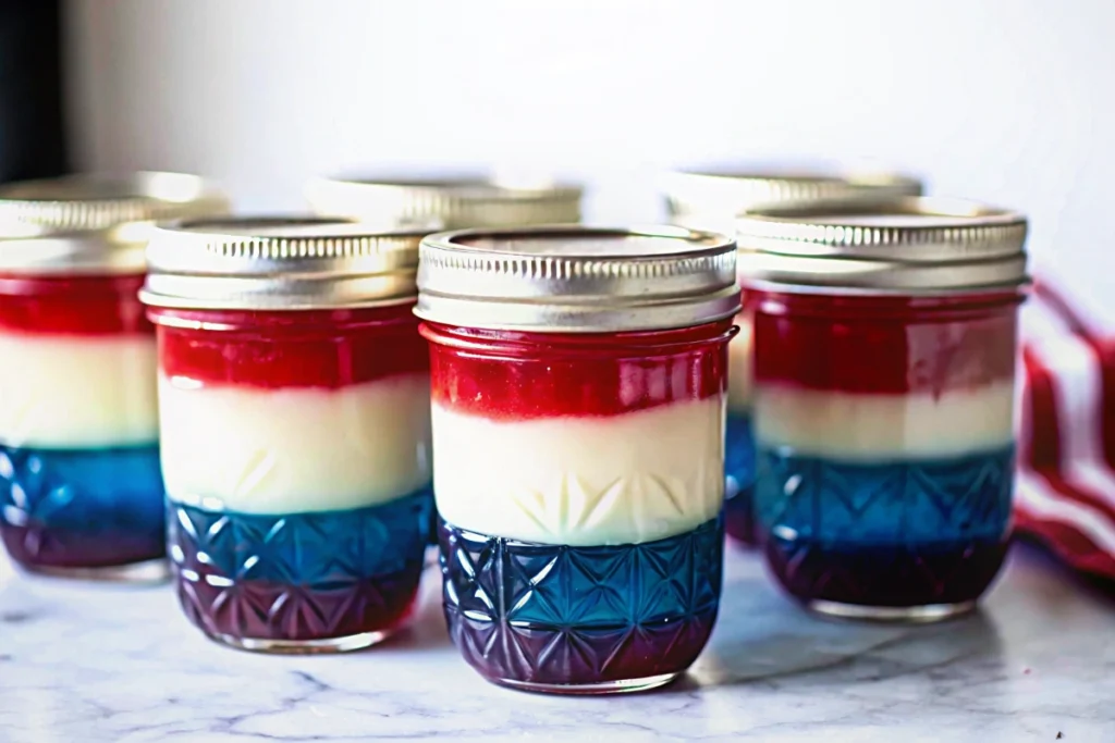 Patriotic Jello Jars for 4th of July