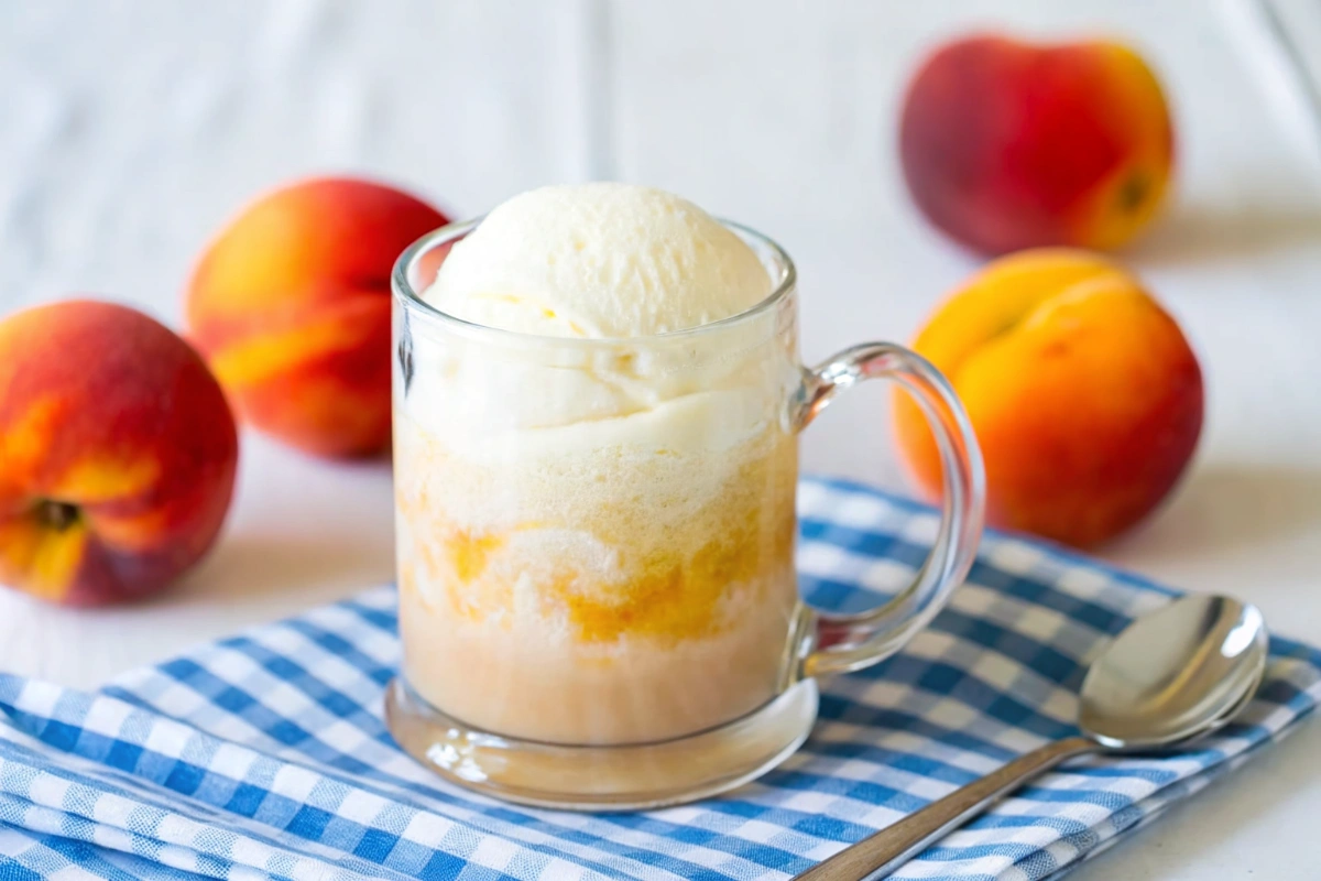 Peach Cobbler Mug Cake