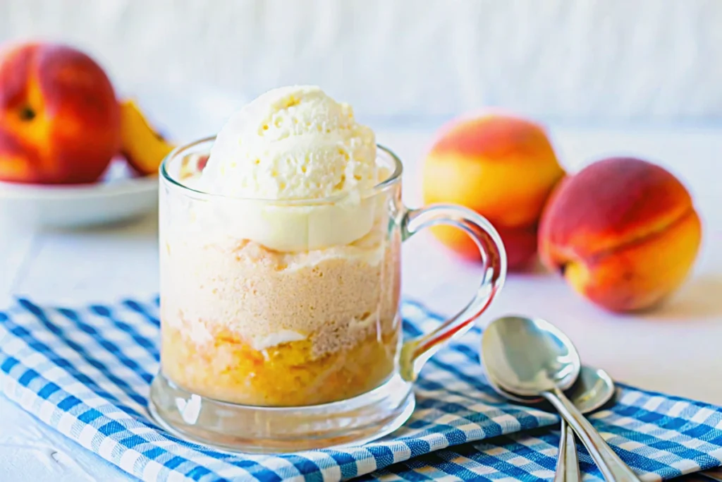 Peach Cobbler Mug Cake