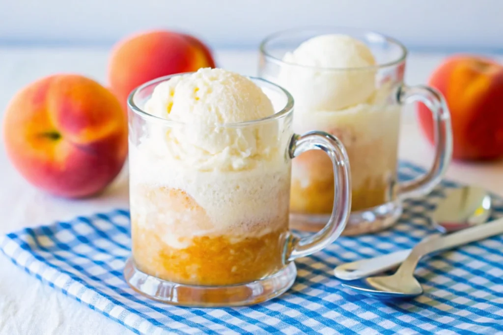 Peach Cobbler Mug Cake