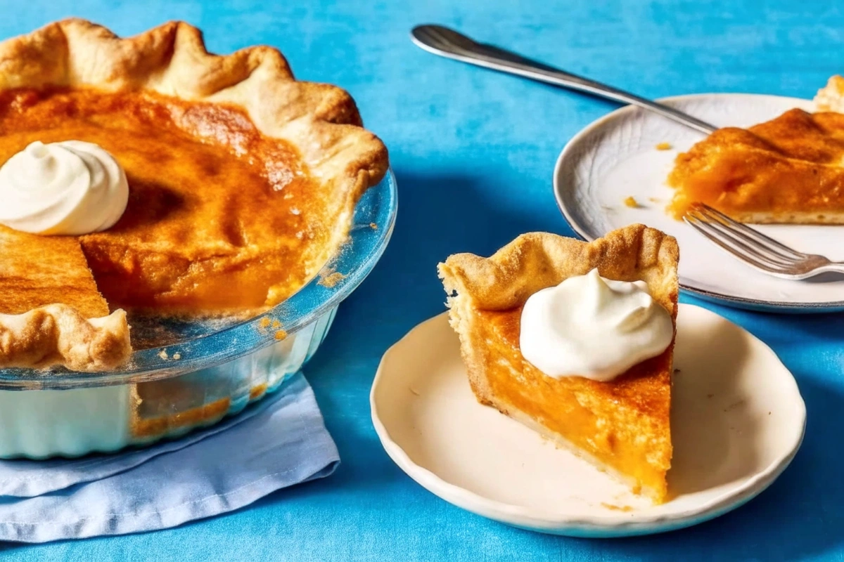 Peach Pie Recipe with Bourbon Whipped Cream