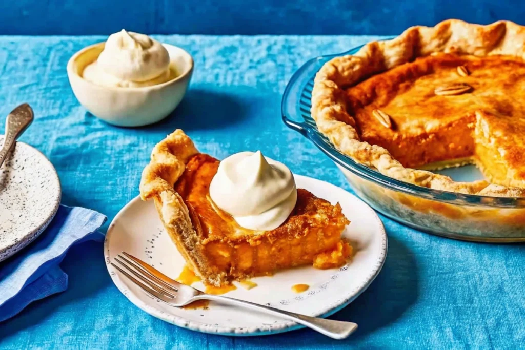 Peach Pie Recipe with Bourbon Whipped Cream
