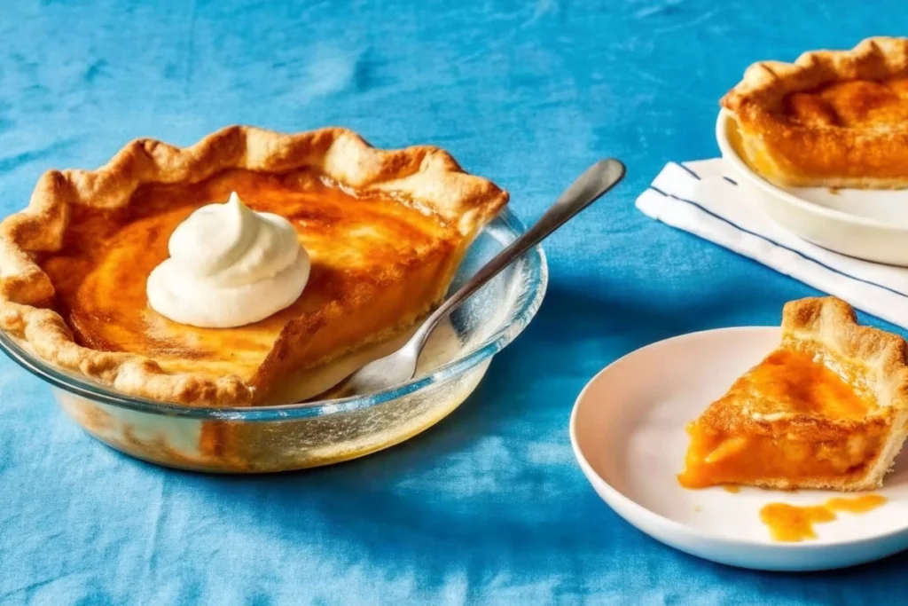 Peach Pie Recipe with Bourbon Whipped Cream