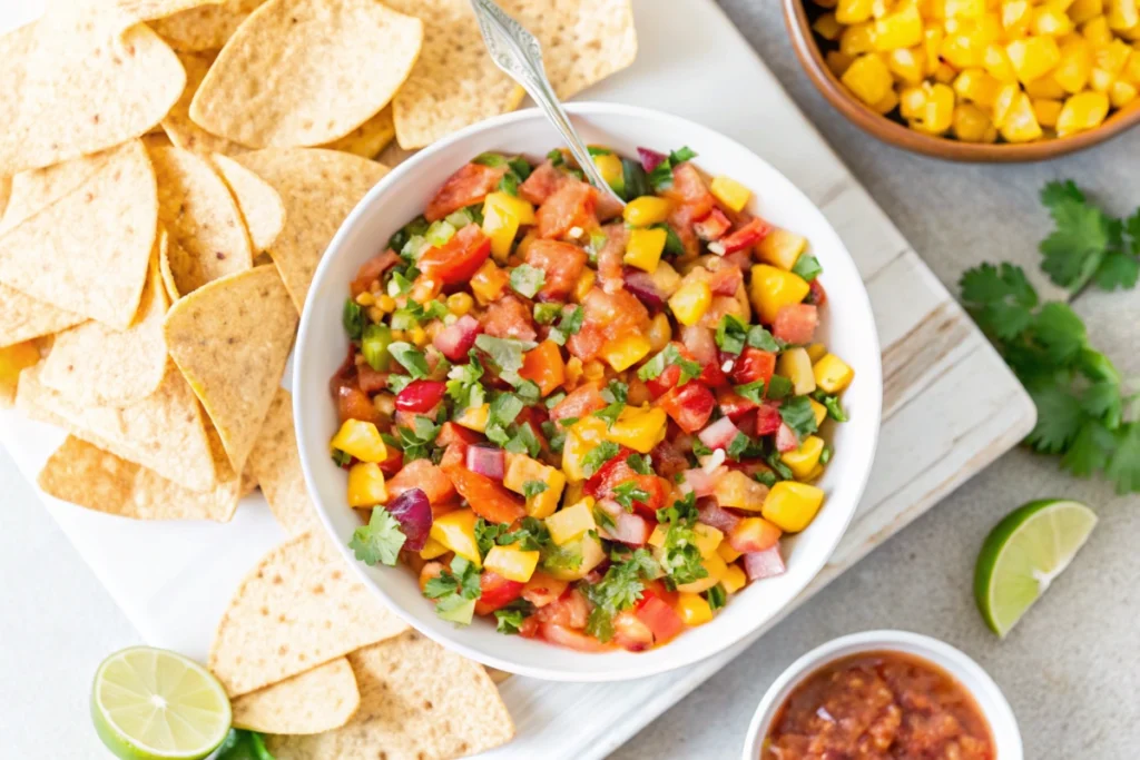 Peach Salsa for Tacos And Burrito Bowls