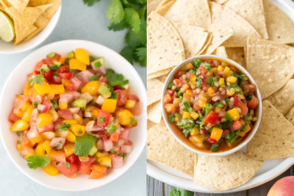 Peach Salsa for Tacos And Burrito Bowls