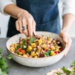 Peach Salsa with Walnuts or Pepitas for Crunch