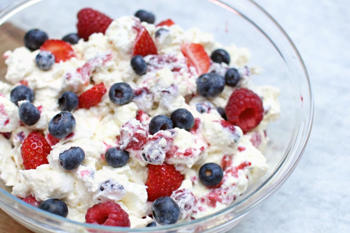 Red White and Blue Cheesecake Salad