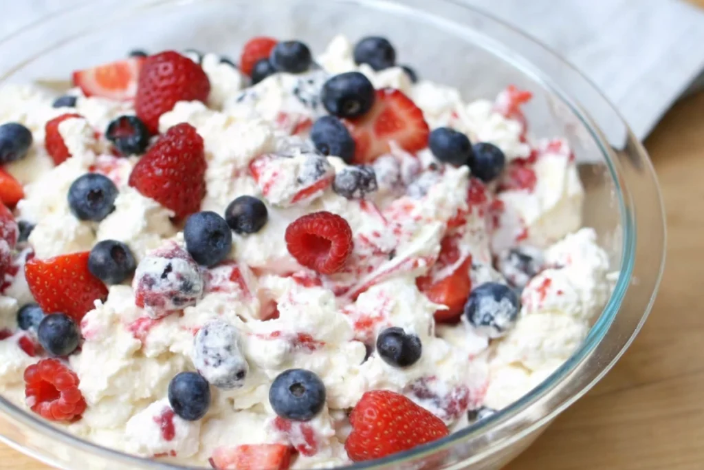 Red White and Blue Cheesecake Salad