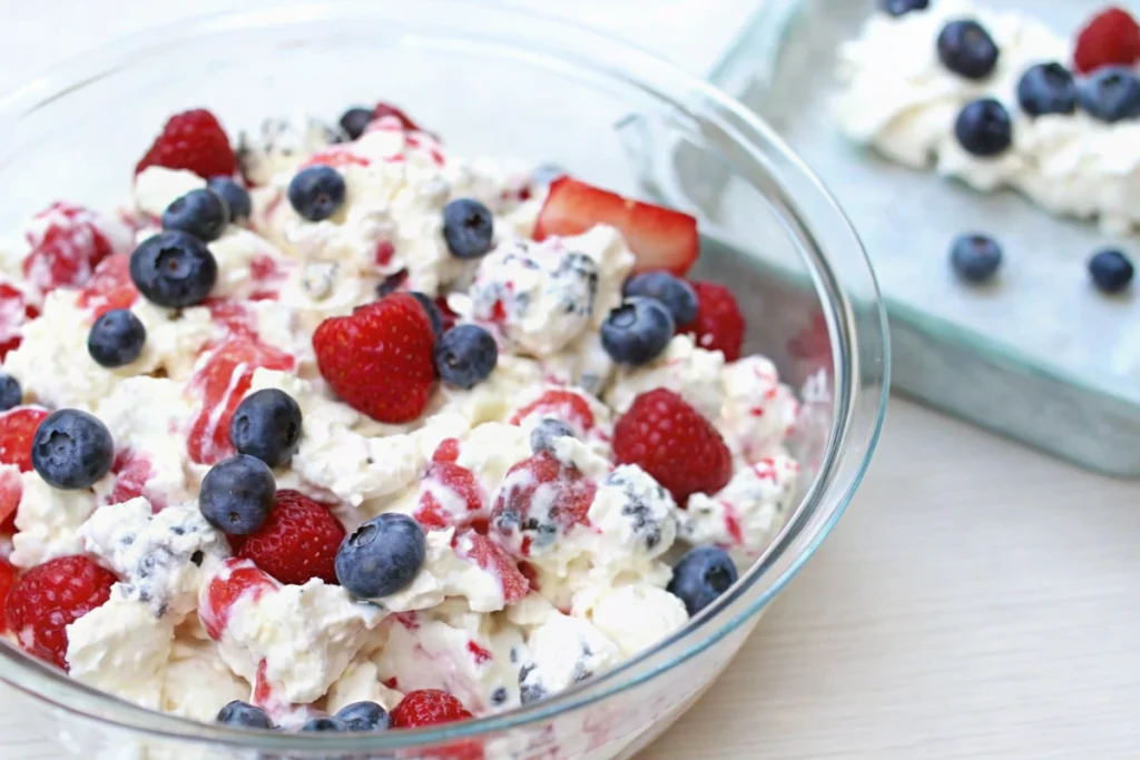 Red White and Blue Cheesecake Salad