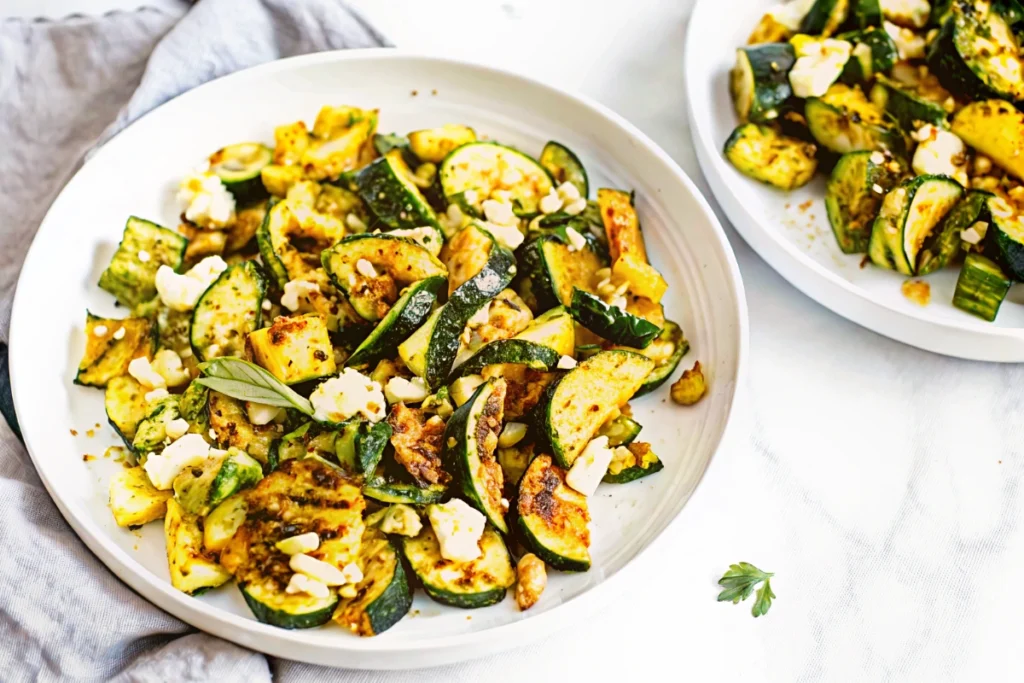 Roasted Zucchini Recipe with Feta