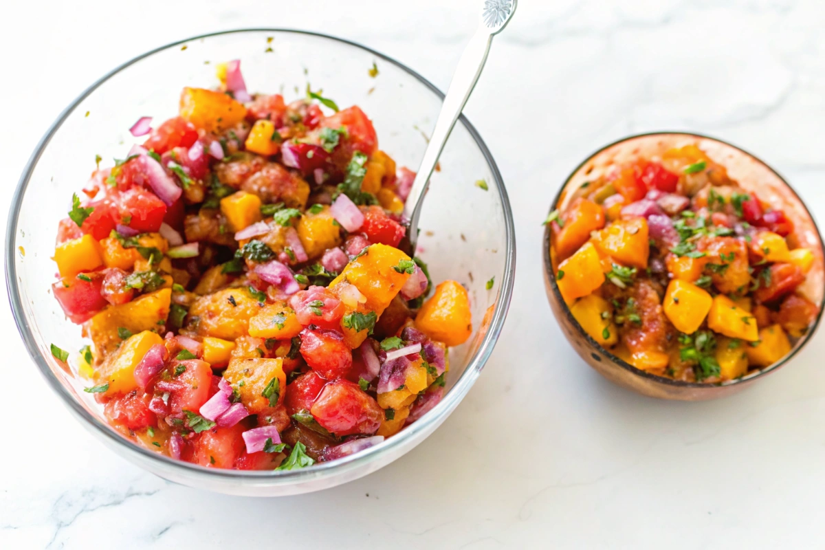 Sweet and Spicy Peach Salsa