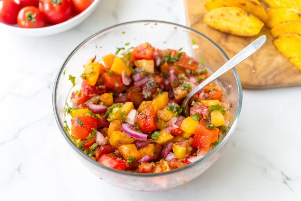 Sweet and Spicy Peach Salsa