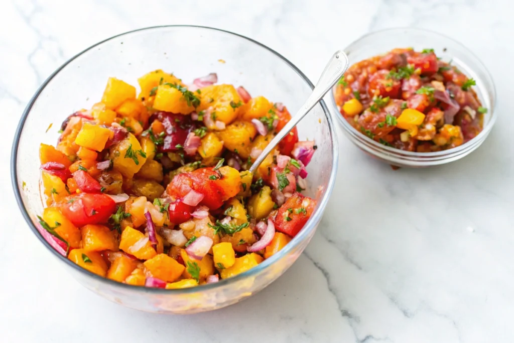 Sweet and Spicy Peach Salsa