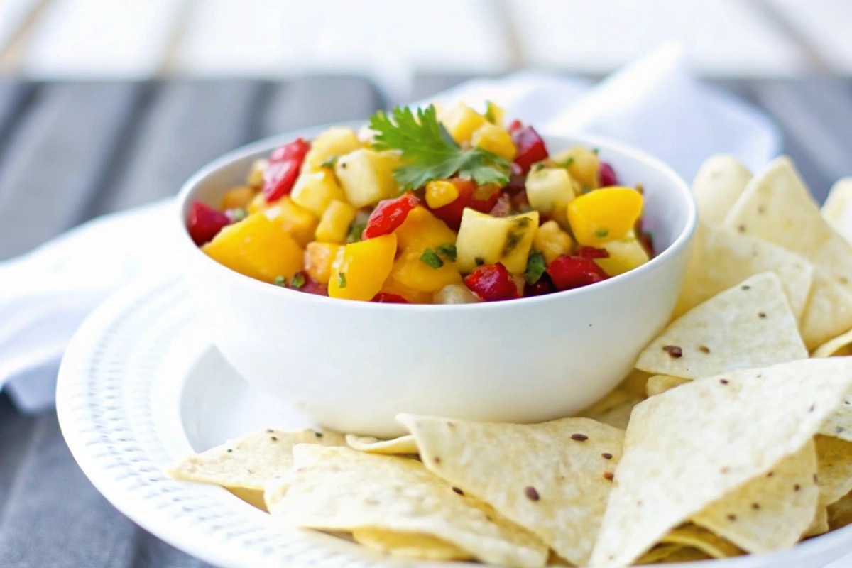 Vibrant Peach Pineapple Salsa