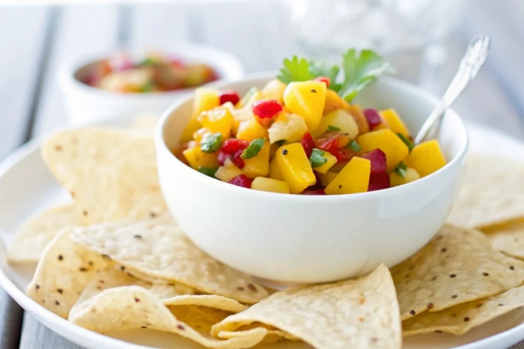Vibrant Peach Pineapple Salsa