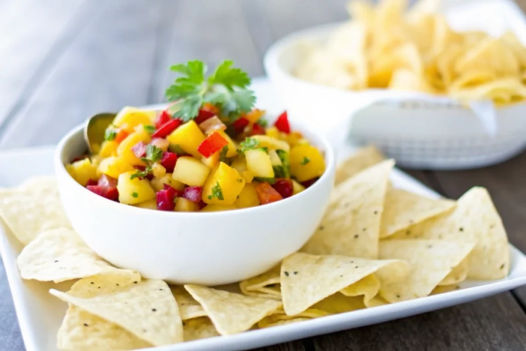 Vibrant Peach Pineapple Salsa